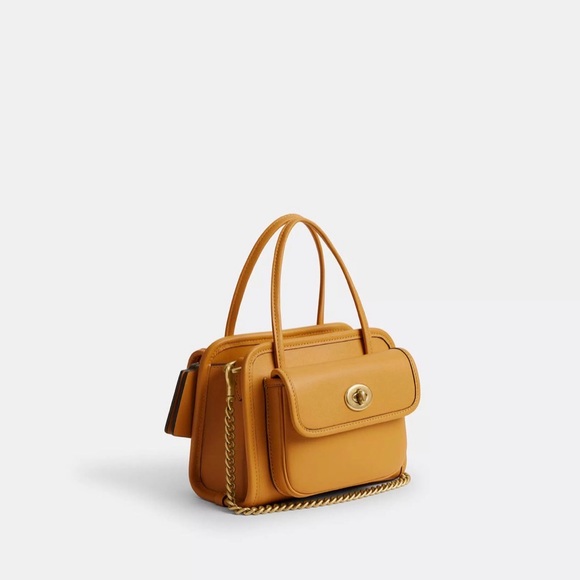 The Coach Originals Glovetanned Leather Mini Safari Tote - mustard/yellow - Picture 10 of 14